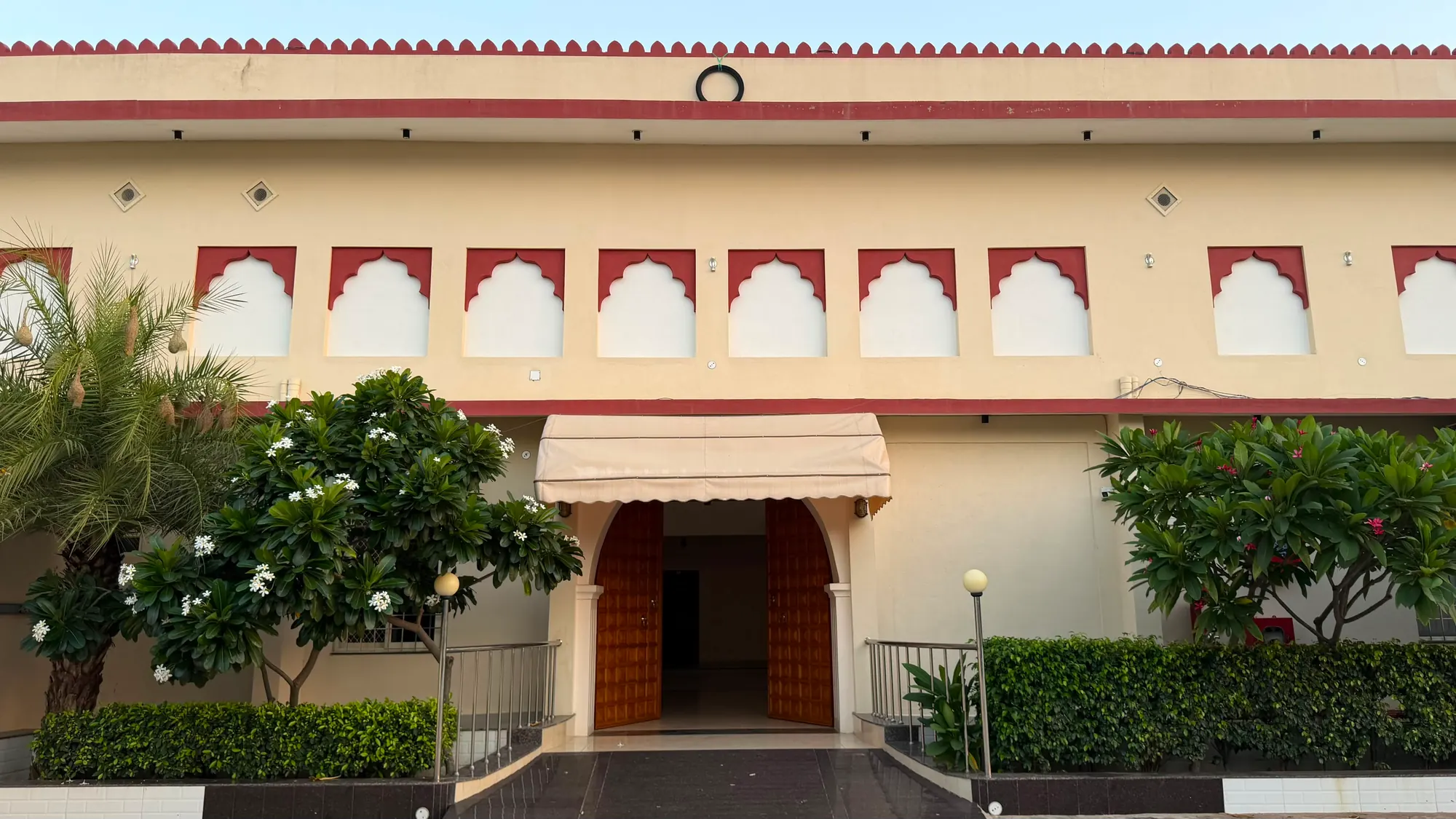 The front elevation by day