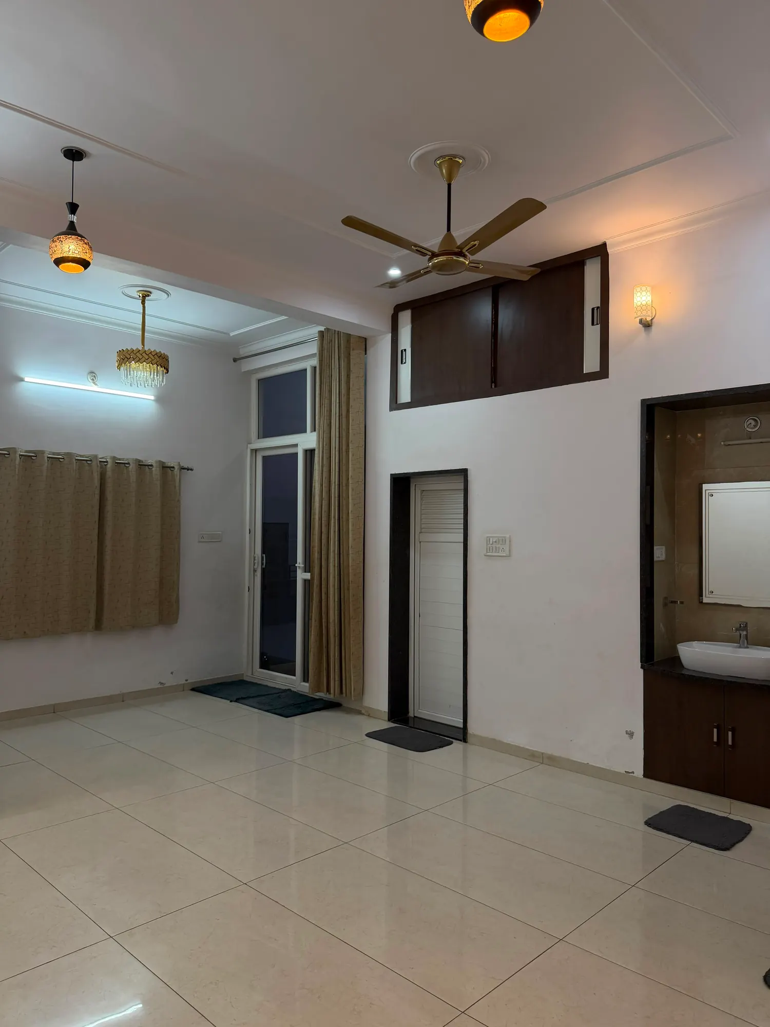 The farmhouse's living area